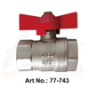 Brass Ball Valve, Aluminum Wing handle 