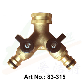 Y-Type Twin Quick Connect Valve