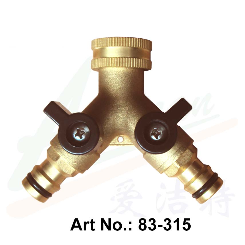 Y-Type Twin Quick Connect Valve