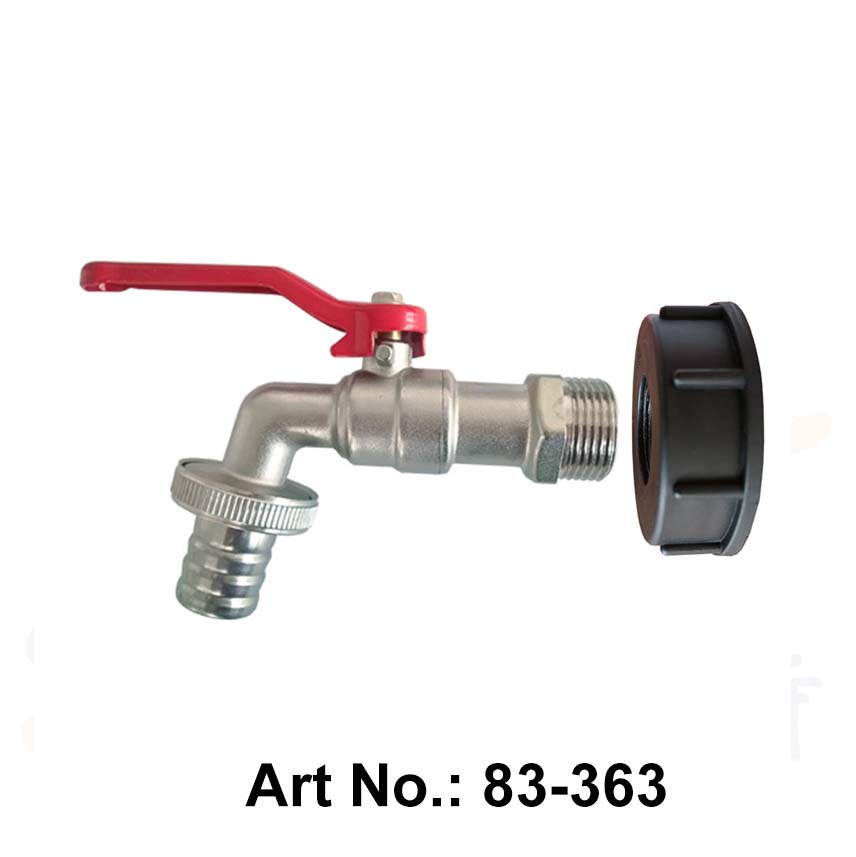 Brass Barrel Tap with S60 IBC Connector