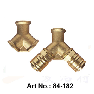 Pressure Air Connect Fitting, Twin Outlet