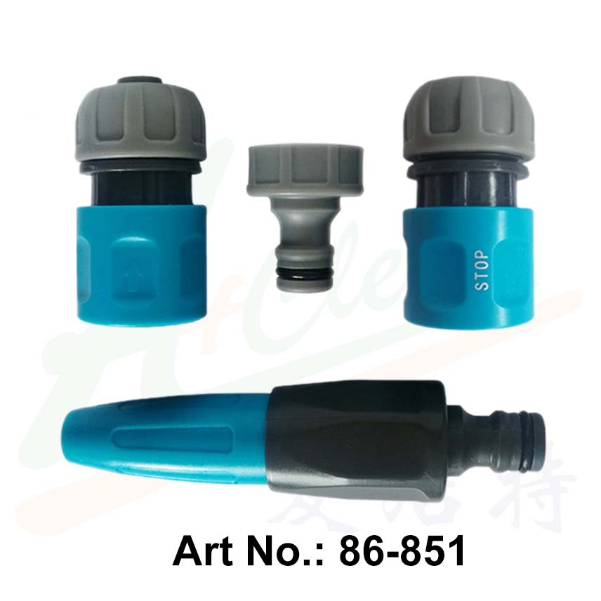 Set of Garden Hose Connects & Nozzle