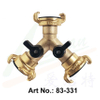 Brass Three-way Ball Valve, Coupling Ends