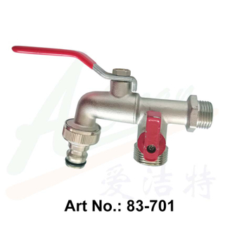 Brass Ball Bibcock with Double Outlet