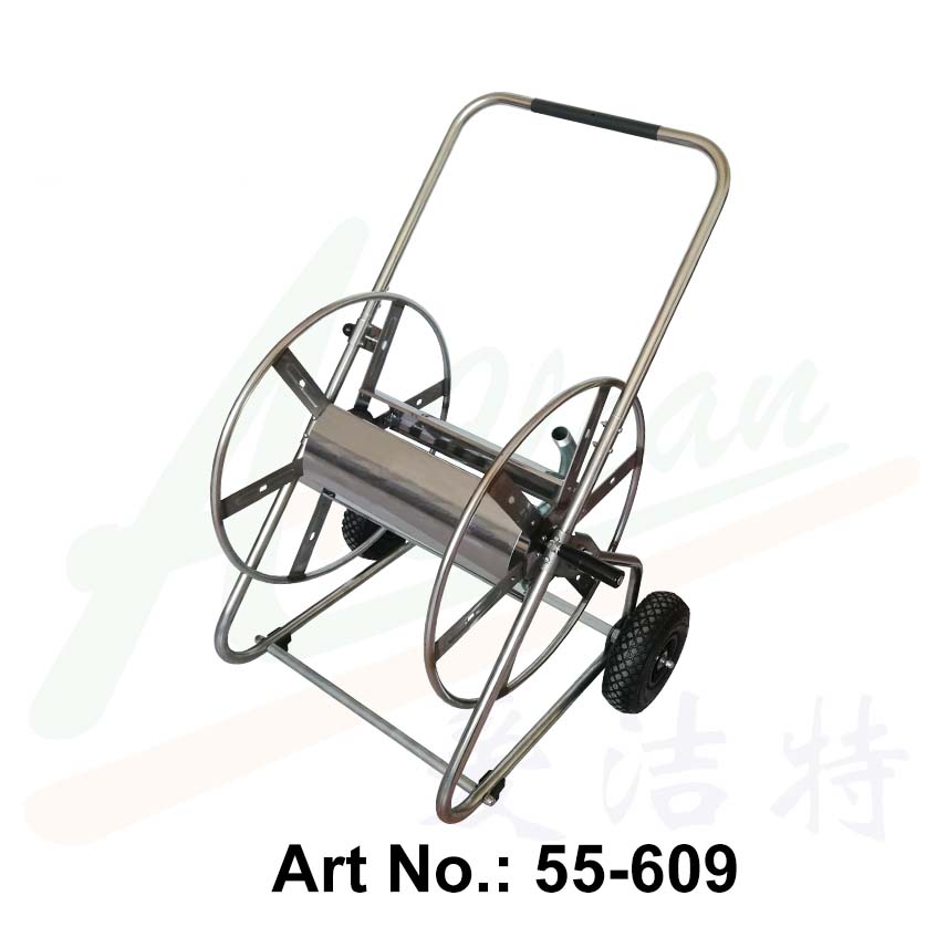 Stainless Steel Garden Hose Reel Cart