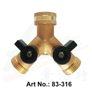 Brass Y-Type Twin-Outlet Valve