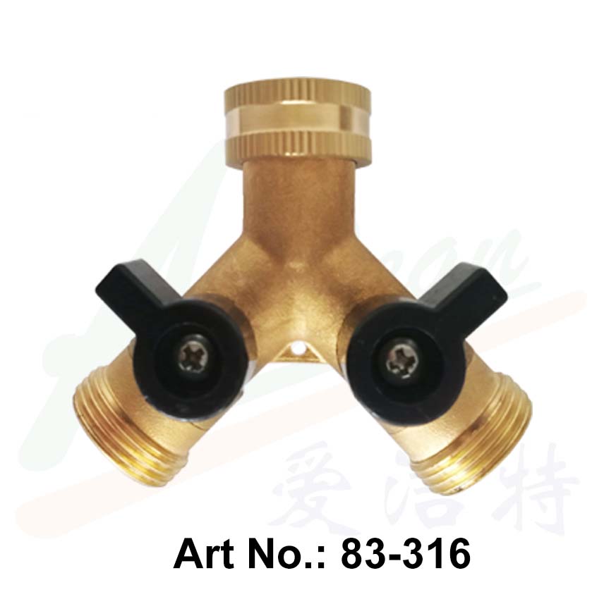 Brass Y-Type Twin-Outlet Valve