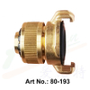 Brass Coupling with Quick Connect