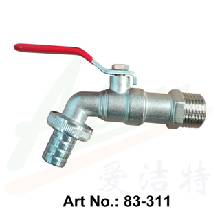 Brass Ball Bibcock, Lever Steel Handle